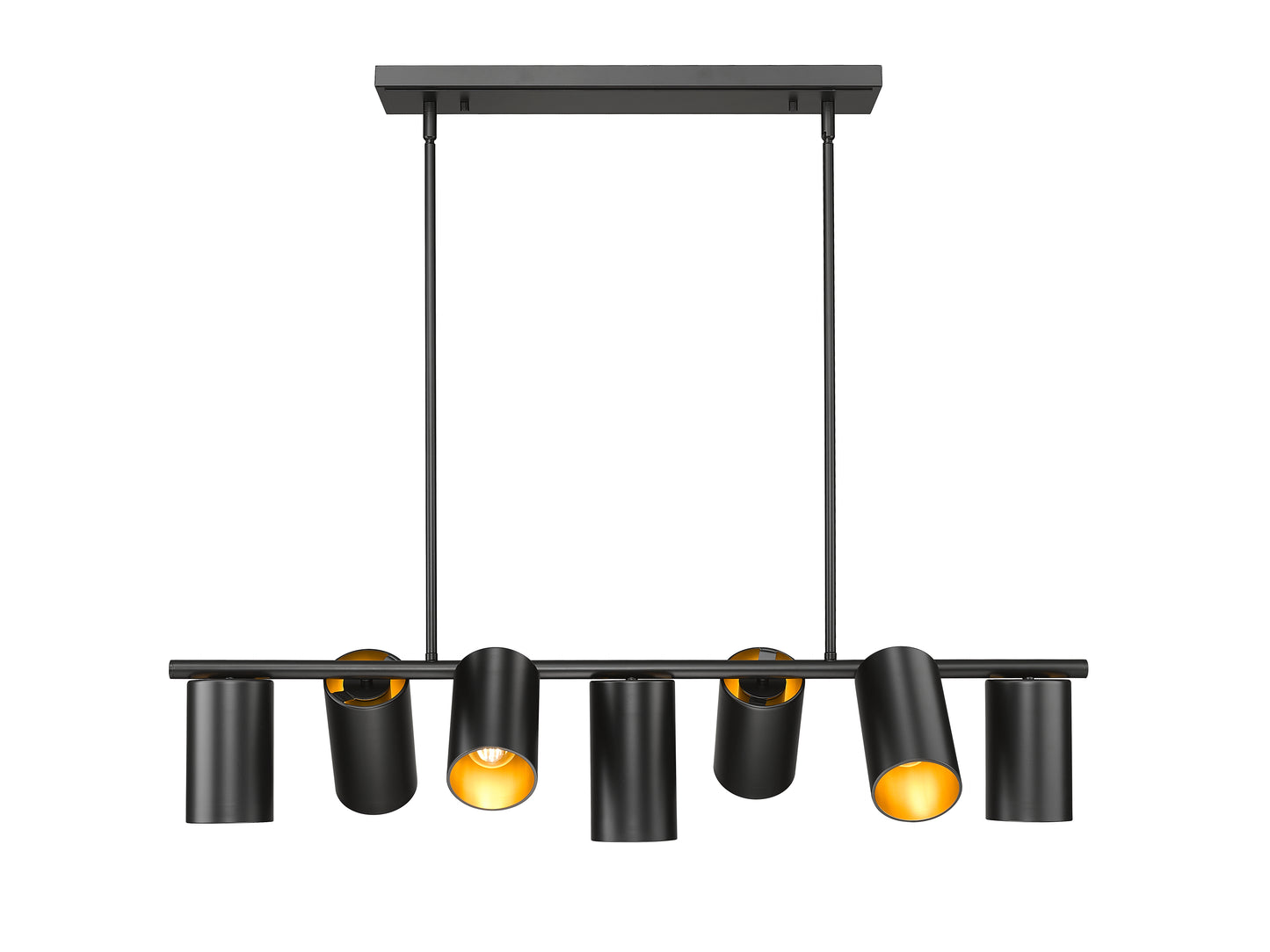 7520-7L-MB - Lumina 7 Light Linear 42" Chandelier - Matte Black