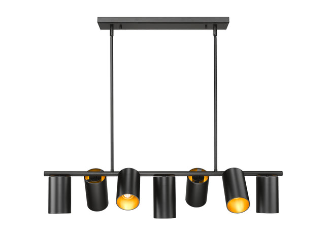 7520-7L-MB - Lumina 7 Light Linear 42" Chandelier - Matte Black