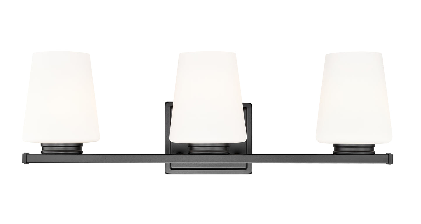 7703-3V-MB - Nextra 3 Light 24" Vanity - Matte Black