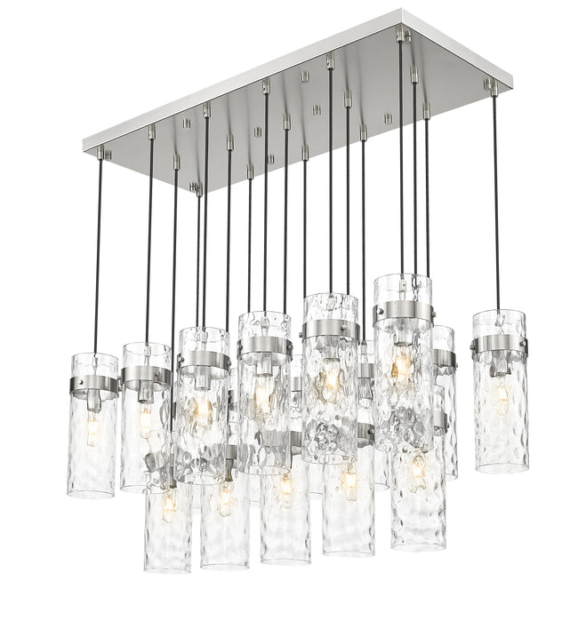 7002P5-17L-BN - Fontaine 17 Light Linear 44" Chandelier - Brushed Nickel