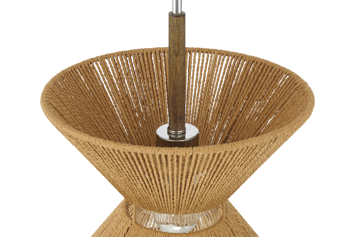 58591-CHWAL - Serena 1 Light 12.13" Wide Pendant - Chrome / Walnut
