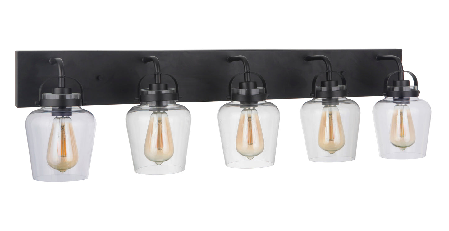 53505-FB - Trystan 5 Light 38" Wide Vanity Light - Flat Black