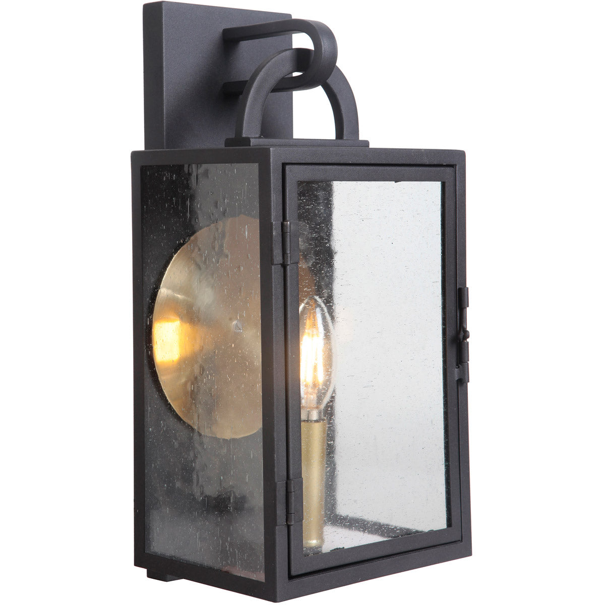 ZA1602-TB - Wolford 1 Light 15" High Outdoor Pocket Lantern - Textured Black