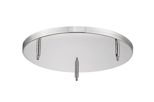 CP1803-CH - Multi Point Canopy 3 Light Ceiling 18" Plate - Chrome