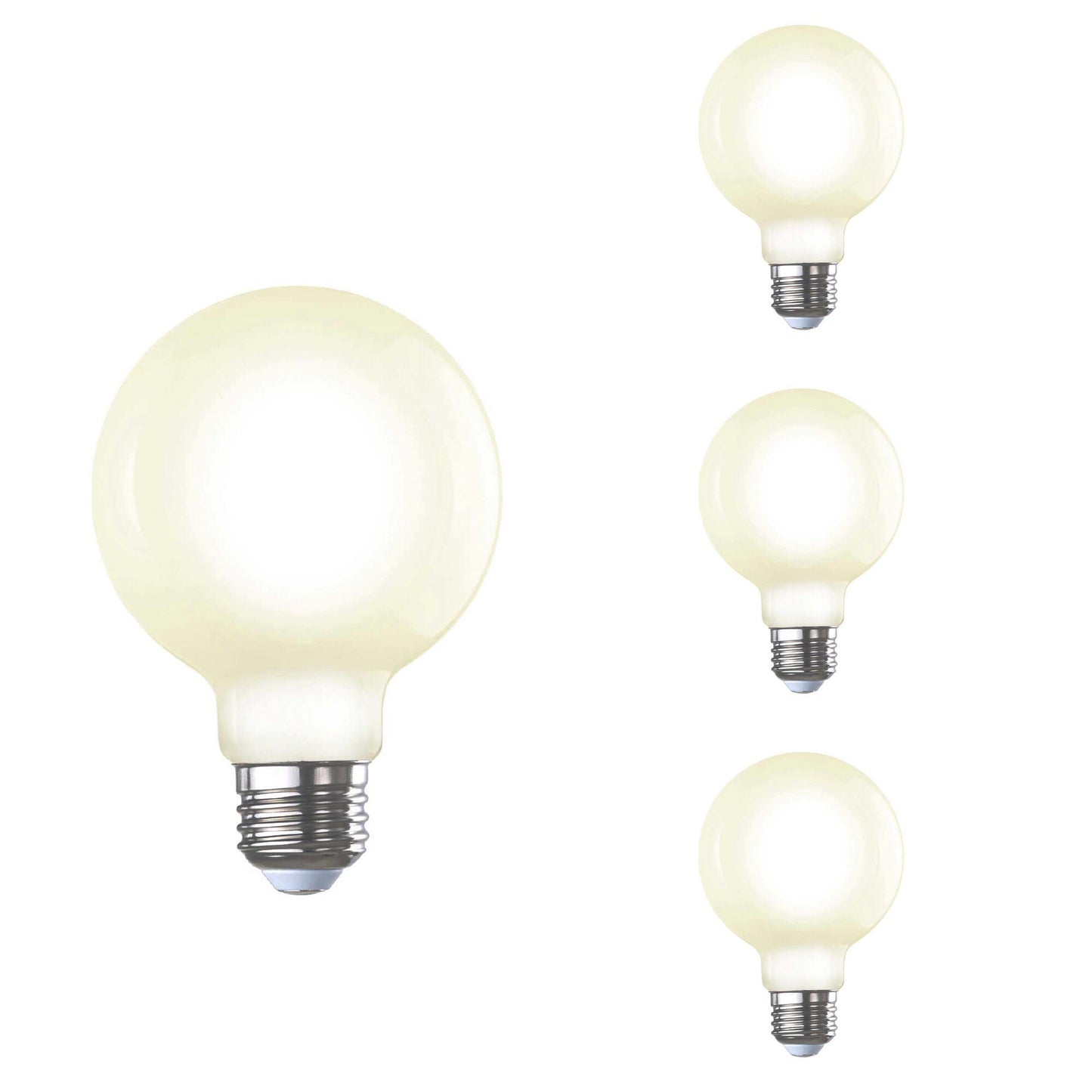 776944 - Dimmable Milky G25 LED Light Bulb - 8.5 Watt - 2700K - 4 Pack