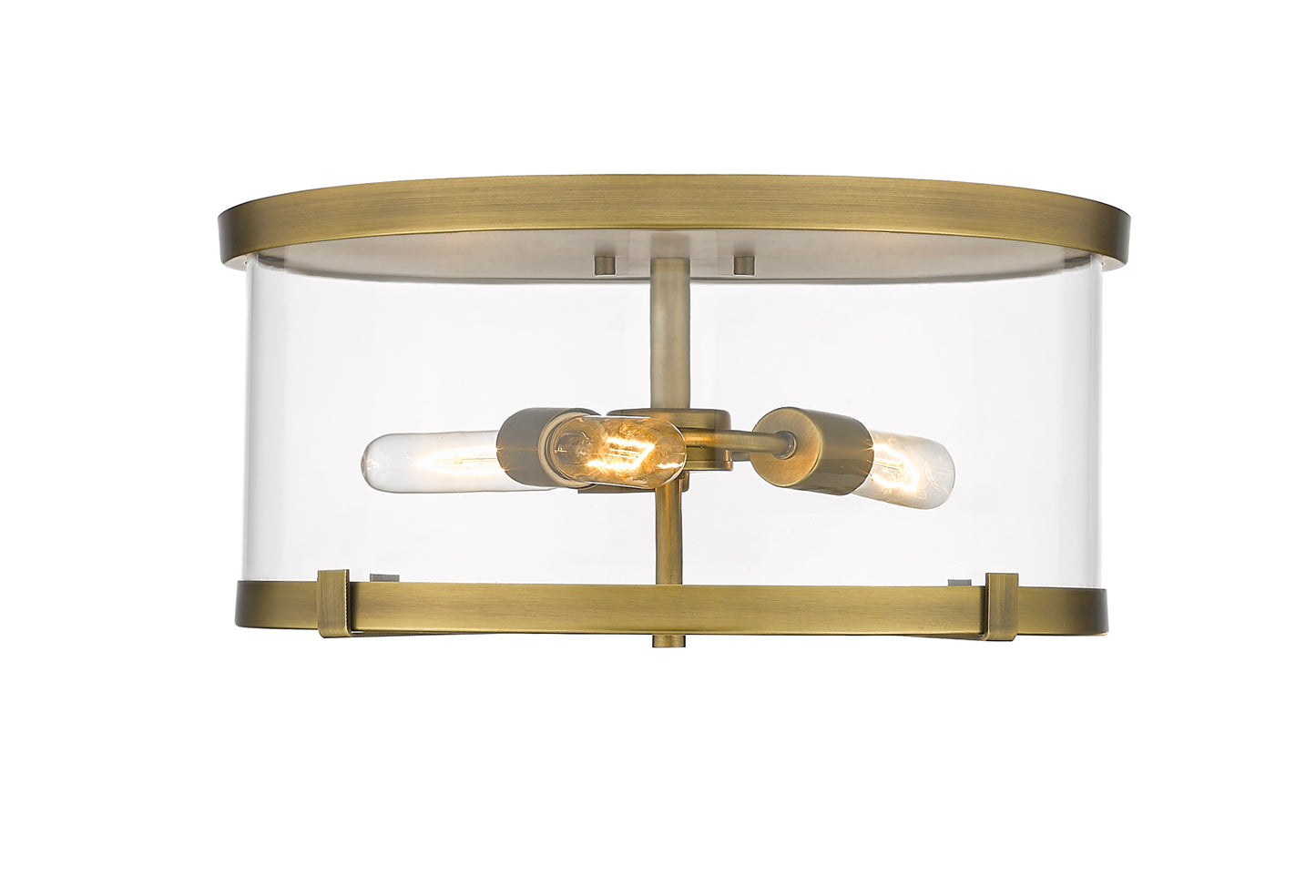 3032F-RB - Callista 3 Light Flush 16" Mount - Rubbed Brass