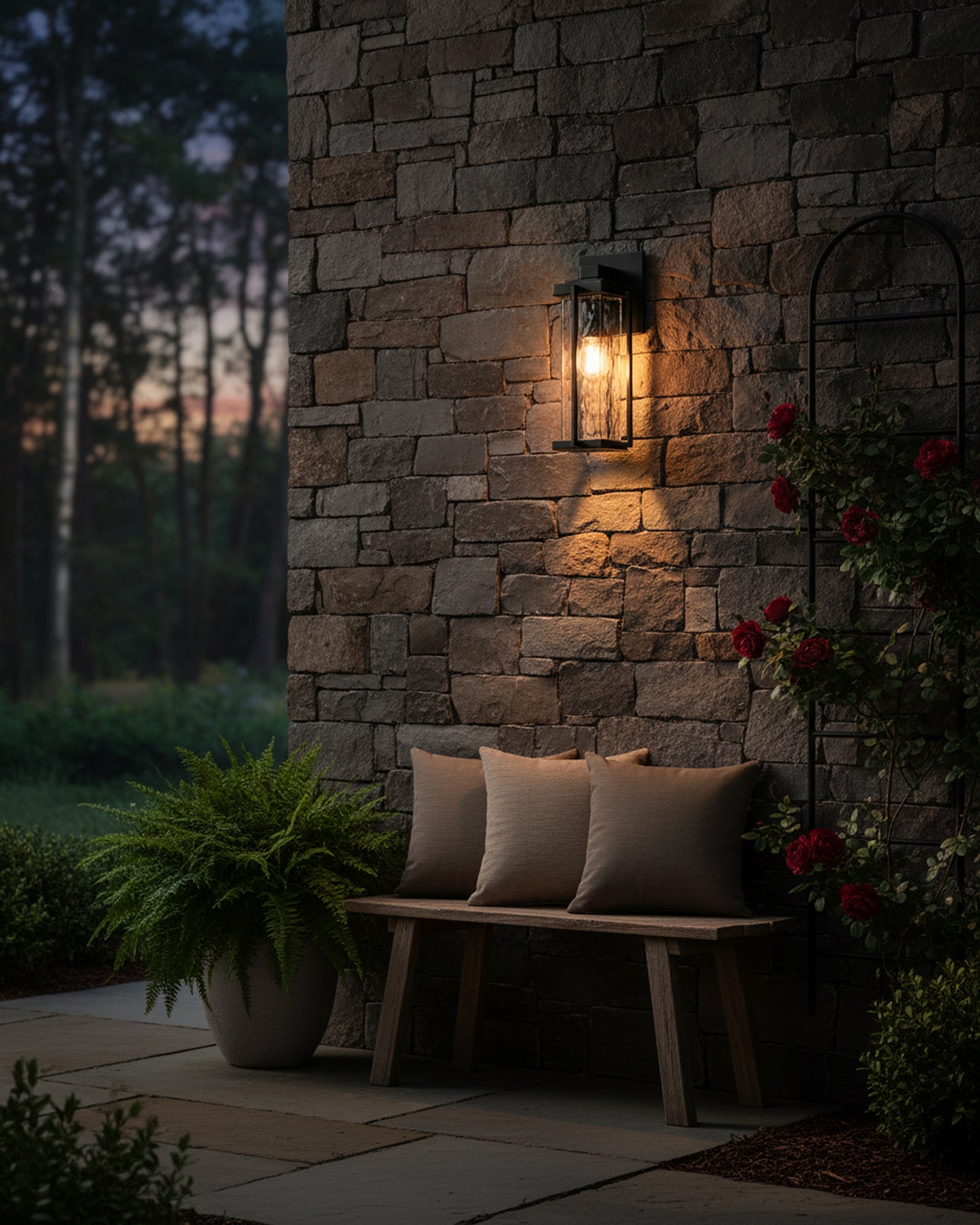 Z2604-MN - Pyrmont 1 Light 14.63" High Outdoor Wall Lantern - Midnight