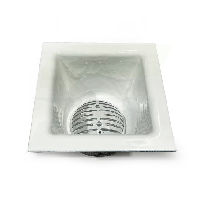 FD2376-NH2 - 12" x 12" Porcelain Enameled 8" Cast Iron Floor Sink - 2" No-Hub Connection