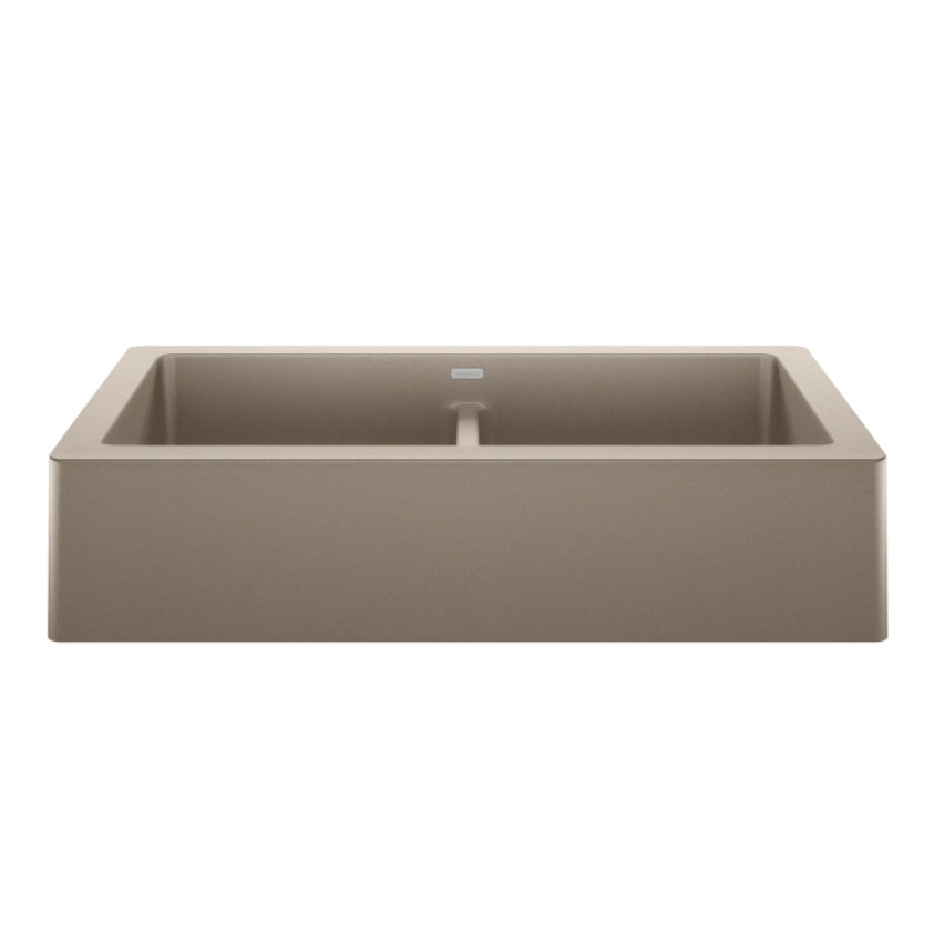 526553 - 33" Vintera Double Bowl Apron-Front Farmhouse Sink - Truffle