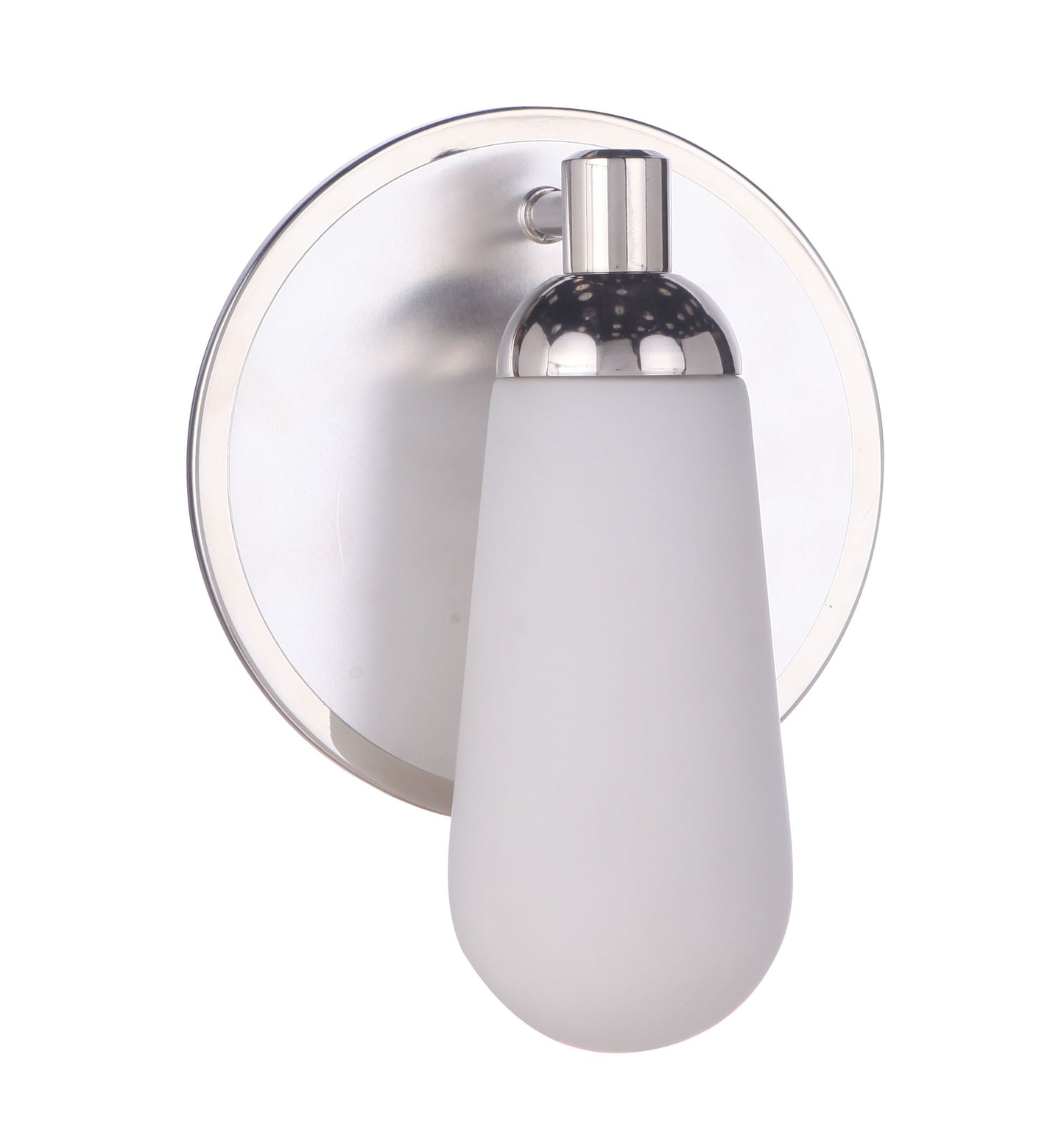 13107BNKPLN1 - Riggs 1 Light 9" High Wall Sconce - Brushed Polished Nickel / Polished Nickel