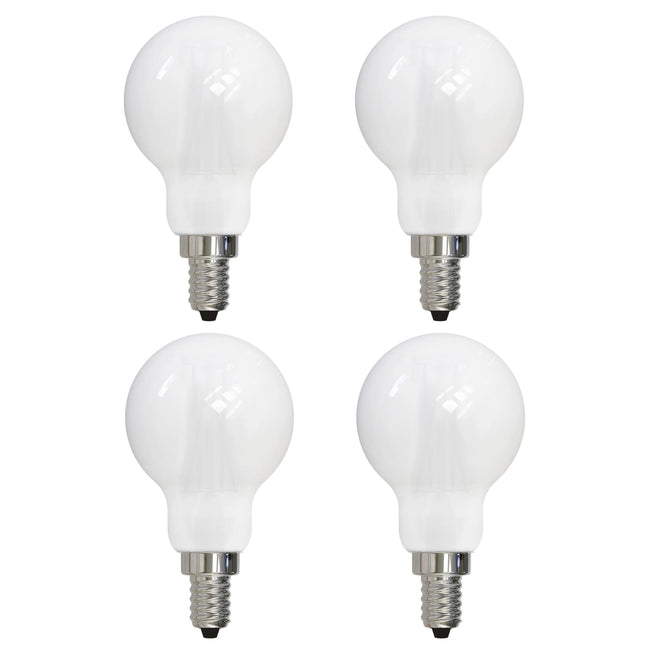 776827 - Filaments Dimmable A15 Milky Glass Candelabra Base - 4 Watt - 2700K - 4 Pack