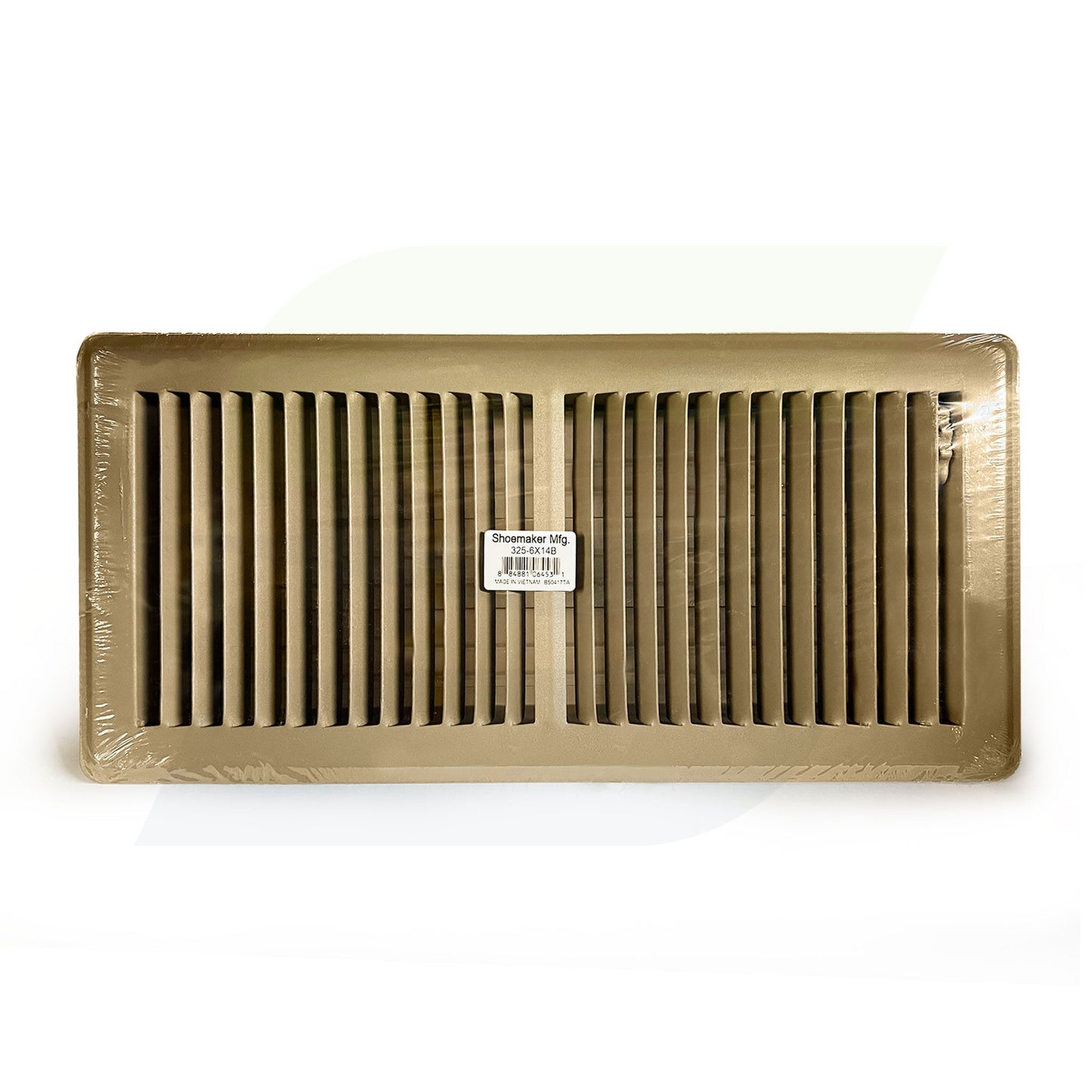 325 Series - 6" x 14" Heavy Gauge Deluxe Floor Register in Driftwood Tan