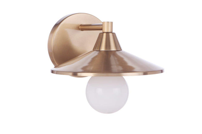 12508SB1 - Isaac 1 Light 5.12" High Wall Sconce - Satin Brass