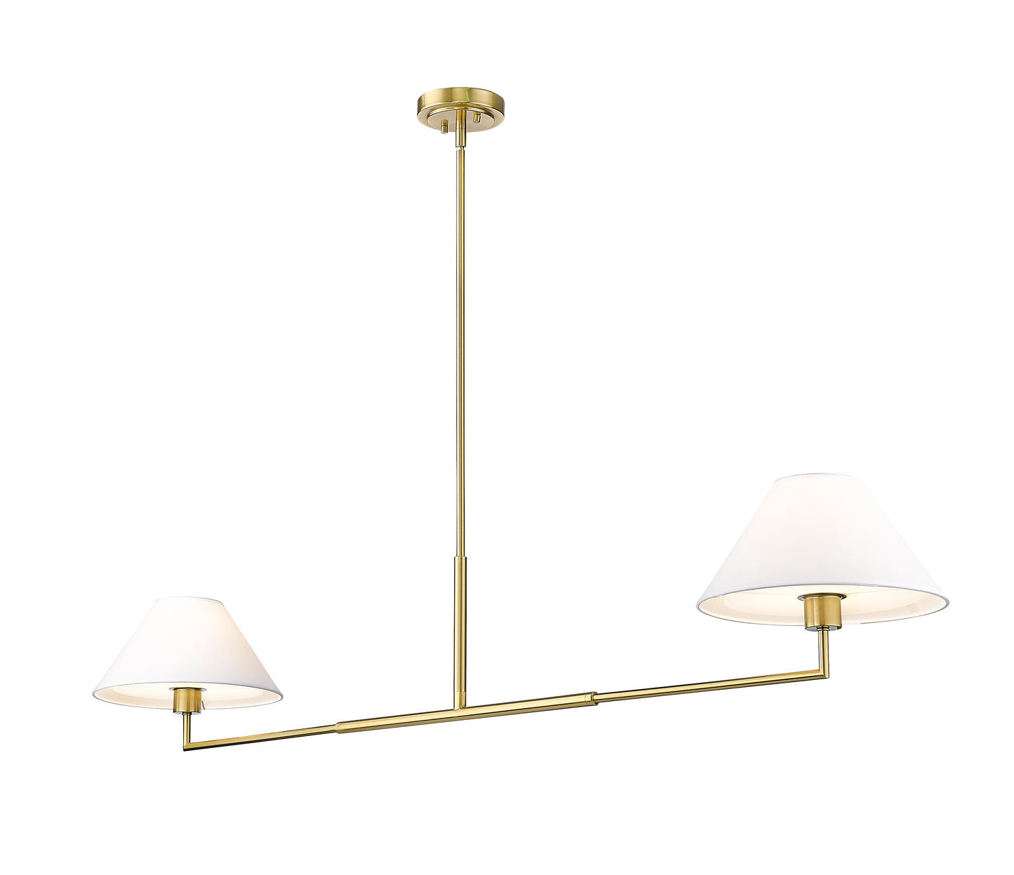 744-62L-LG - Leila 2 Light 12" Chandelier - Luxe Gold