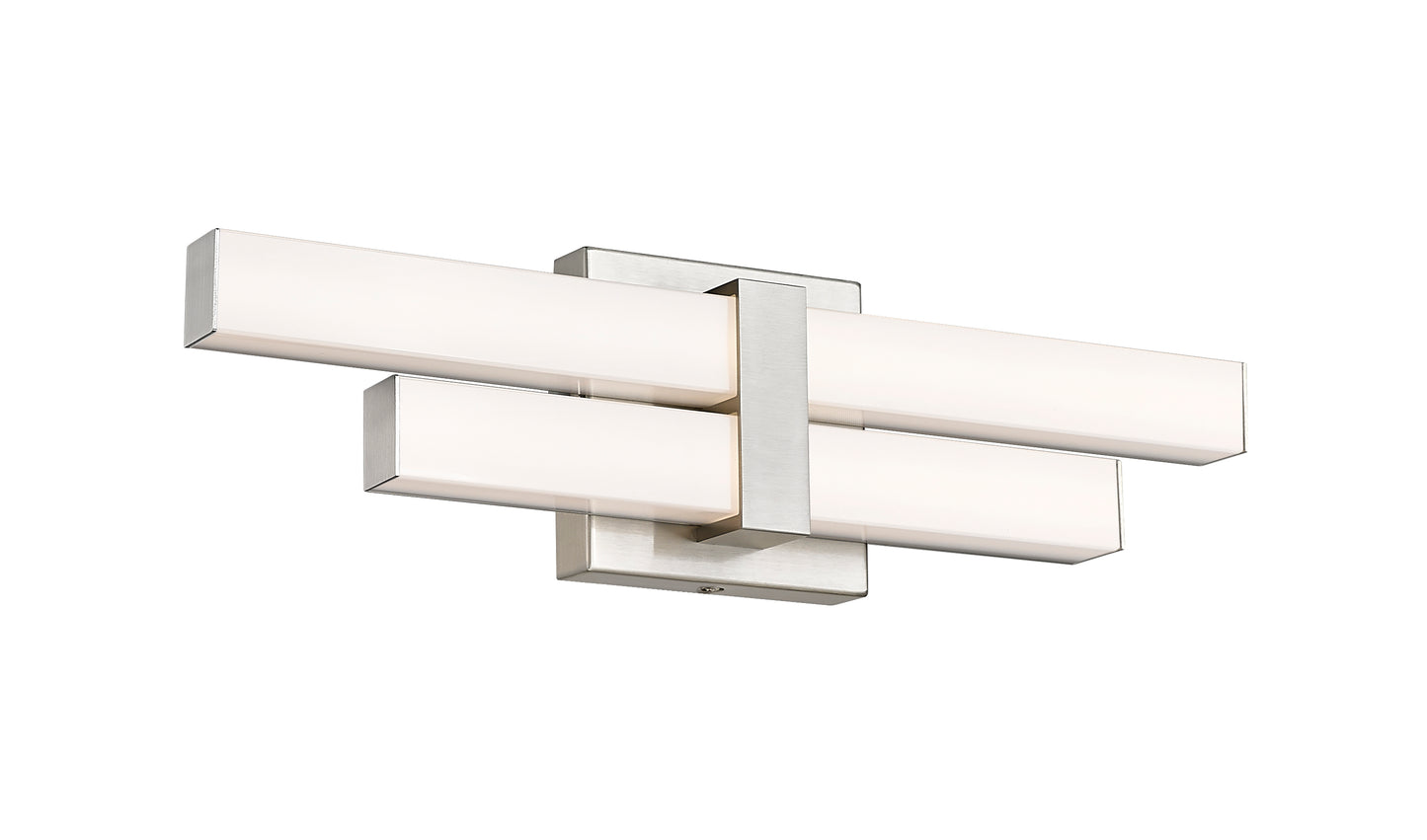 1008-18W-BN-LED - Zane 2 Light 18" Vanity - Brushed Nickel