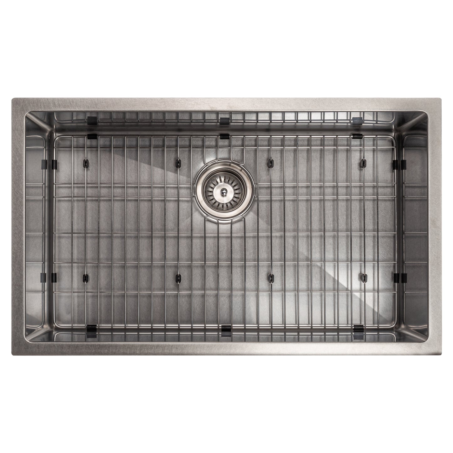 SRS-30S - 30" Meribel Undermount Single Bowl Satin Stainless Steel Kitchen Sink with Bottom Grid