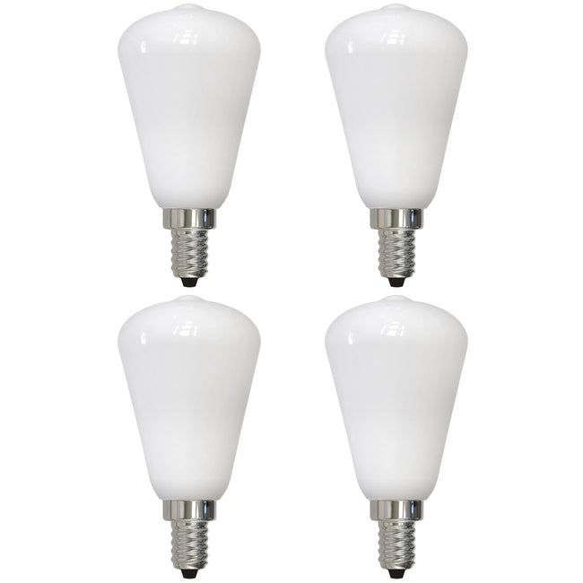 776823 - Filaments Dimmable ST15 Milky Glass Candelabra Base - 4 Watt - 2700K - 4 Pack