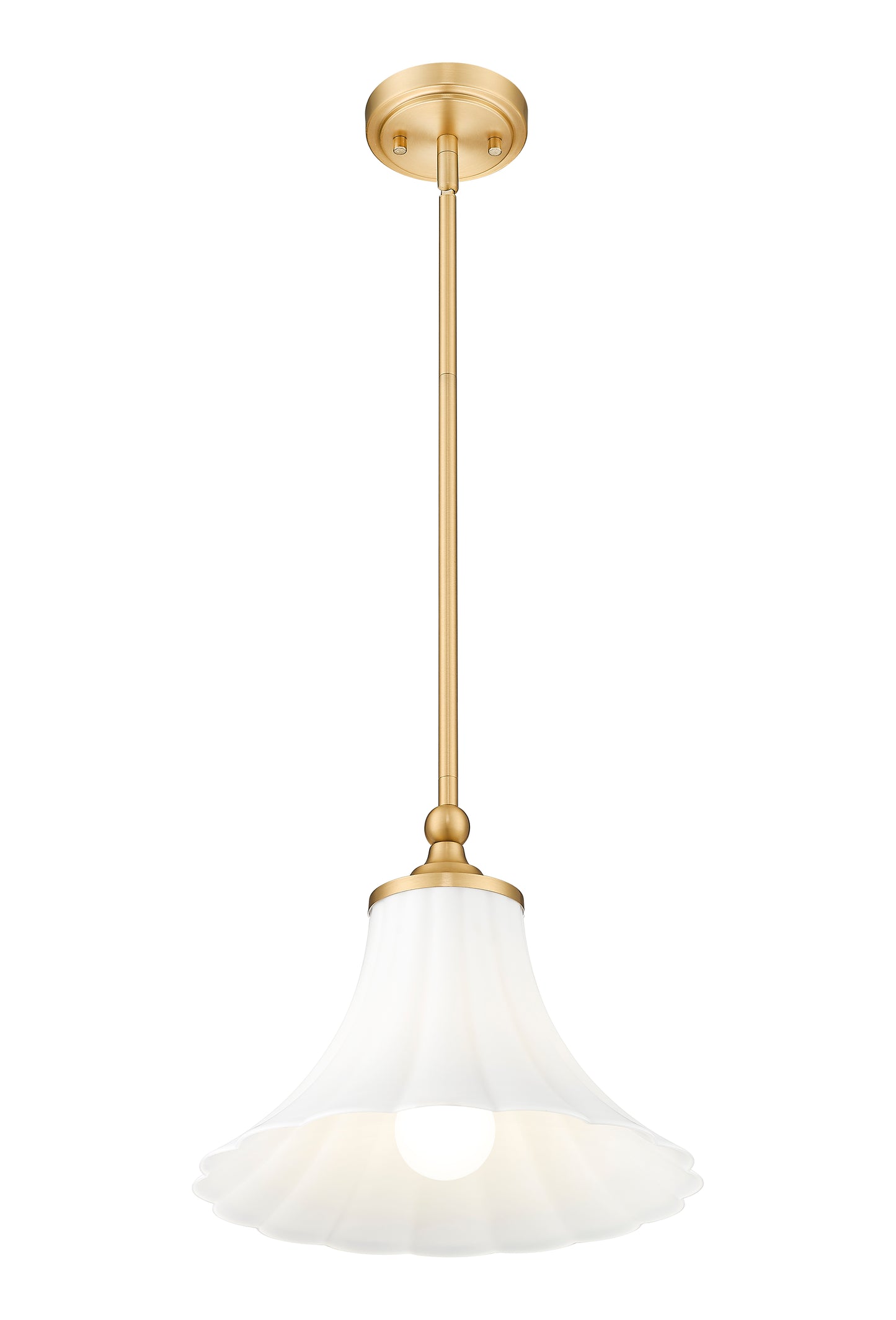 1958P12-MGLD - Fleur 1 Light 12" Pendant - Modern Gold