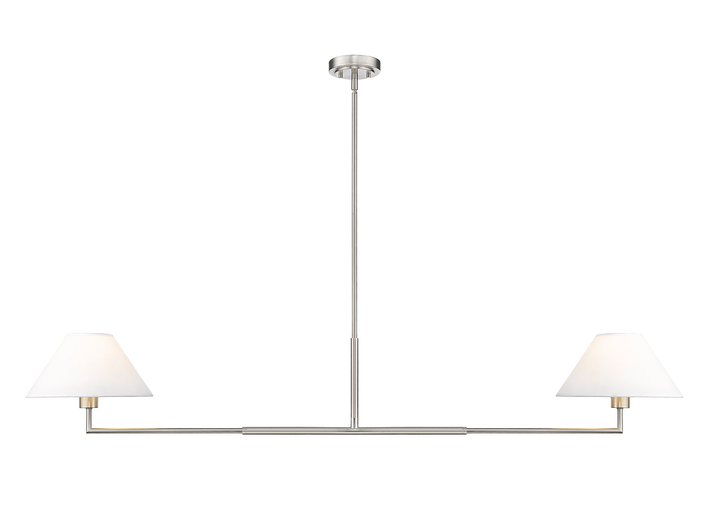 744-62L-BN - Leila 2 Light 12" Chandelier - Brushed Nickel