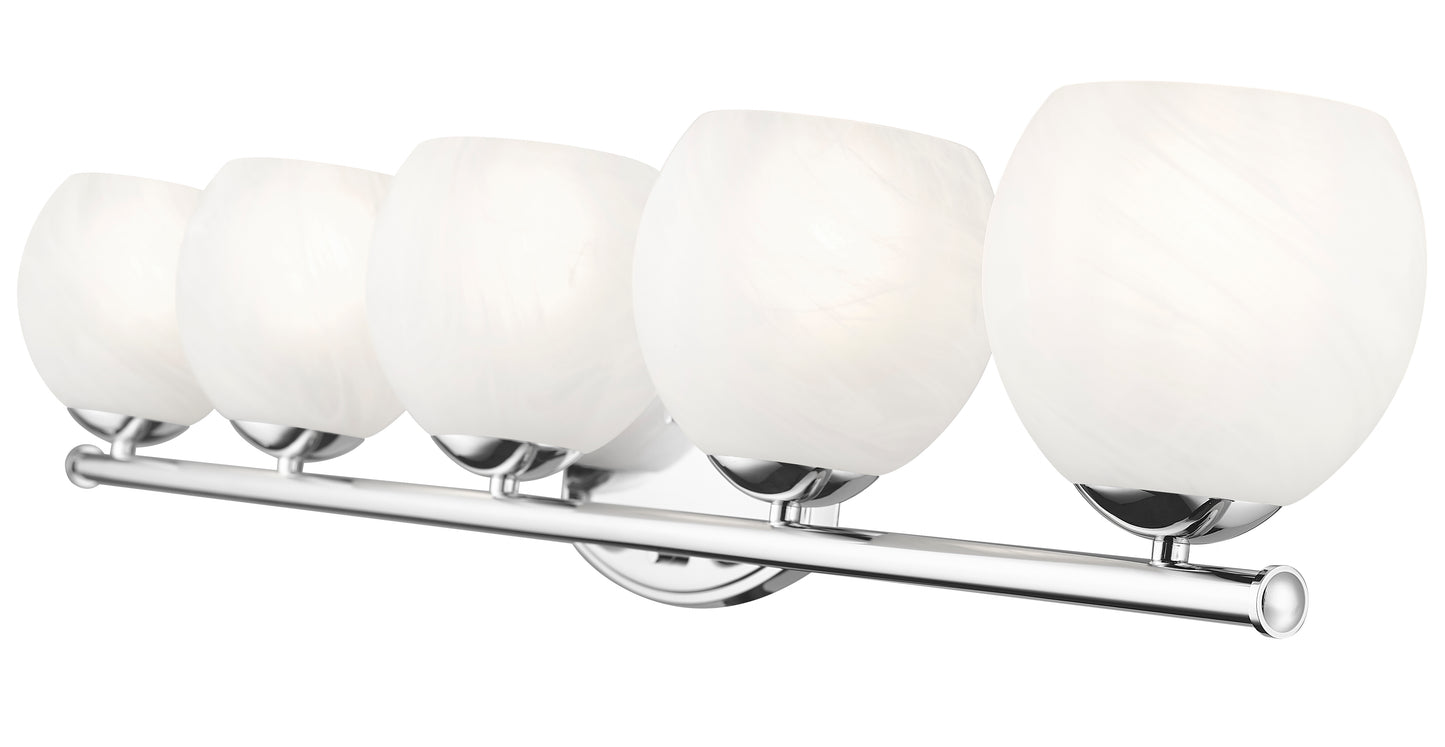 1963-5V-CH - Colette 5 Light 42" Vanity - Chrome