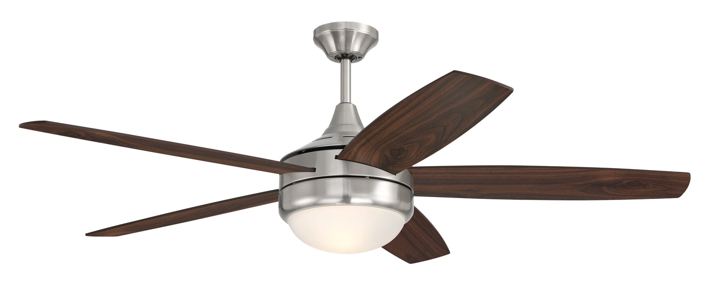 PHZ52BNK5 - Phaze II 5- Blade 52" 5 Blade Ceiling Fan with Light Kit - Brushed Nickel