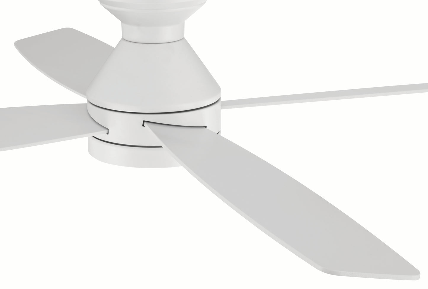 DMC52W4 - DeMarco 52" 4-blade Ceiling Fan Indoor/Outdoor Damp Rated 52" 4 Blade Indoor Outdoor Ceiling Fan with Light Kit - White