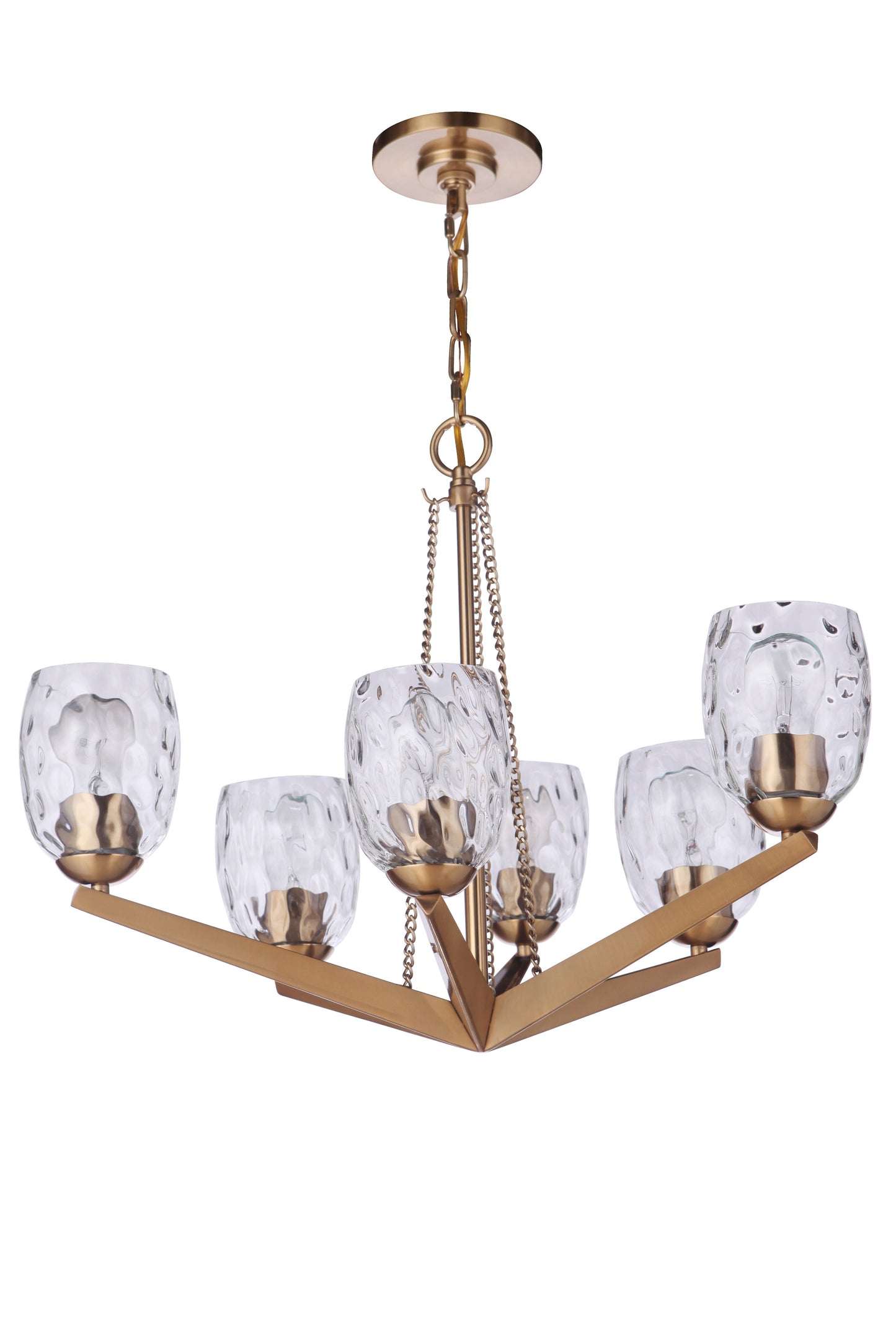 57326-SB - Guiding Star 6 Light 23" Wide Chandelier - Satin Brass