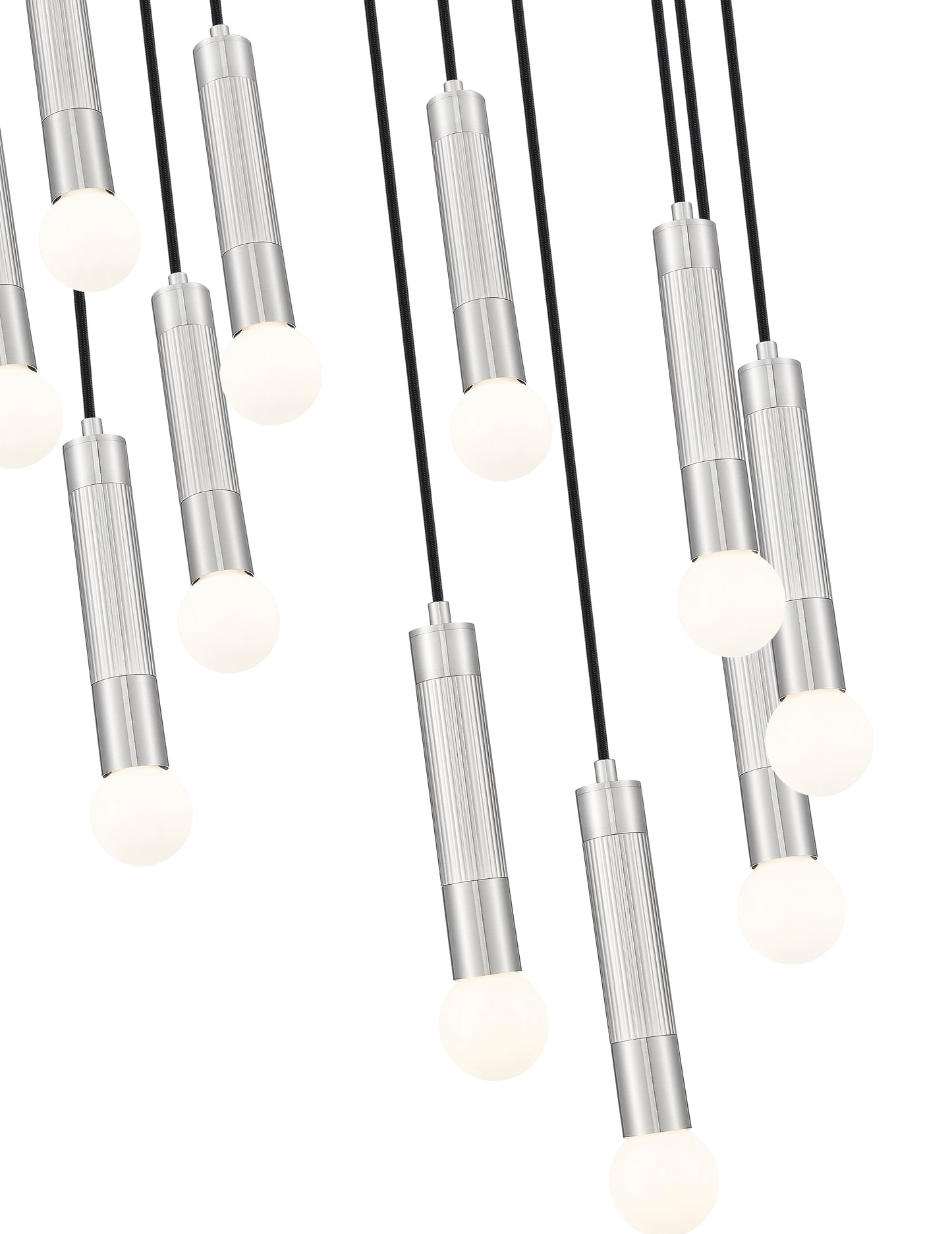 1956P-11R-BN - Stari 11 Light 24" Chandelier - Brushed Nickel