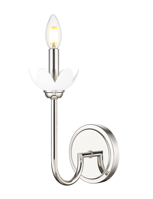 352-1S-PN - Allistair 1 Light Wall 12" Sconce - Polished Nickel