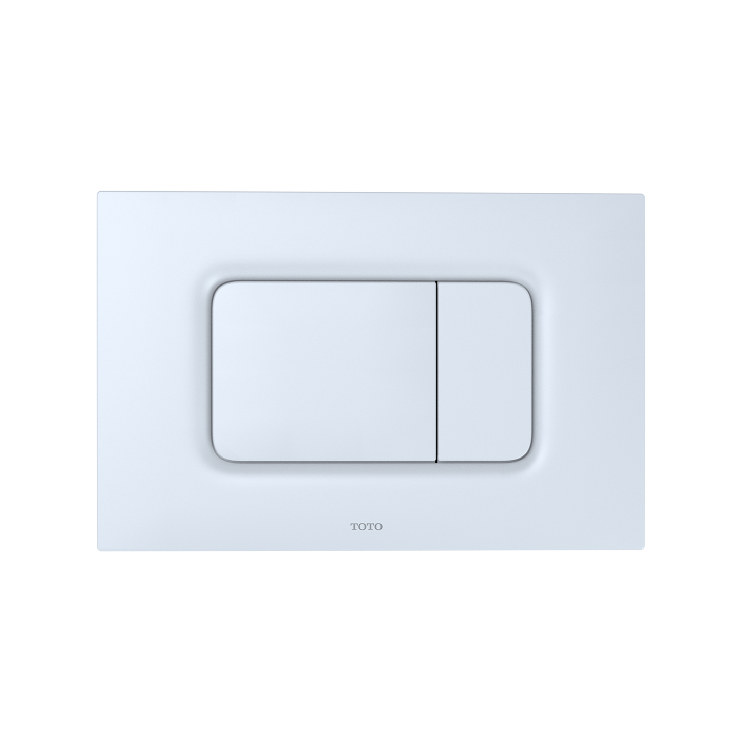 YT920#WH - Dual Flush Rectangle Push Button Plate for Select DuoFit In-Wall Tank Unit - White Matte