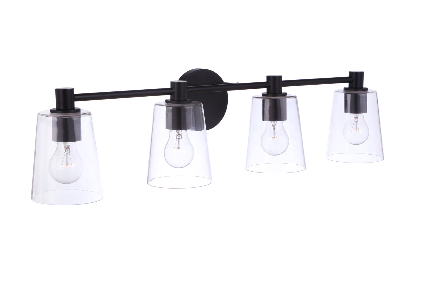 12633FB4 - Emilio 4 Light 33" Wide Vanity Light - Flat Black