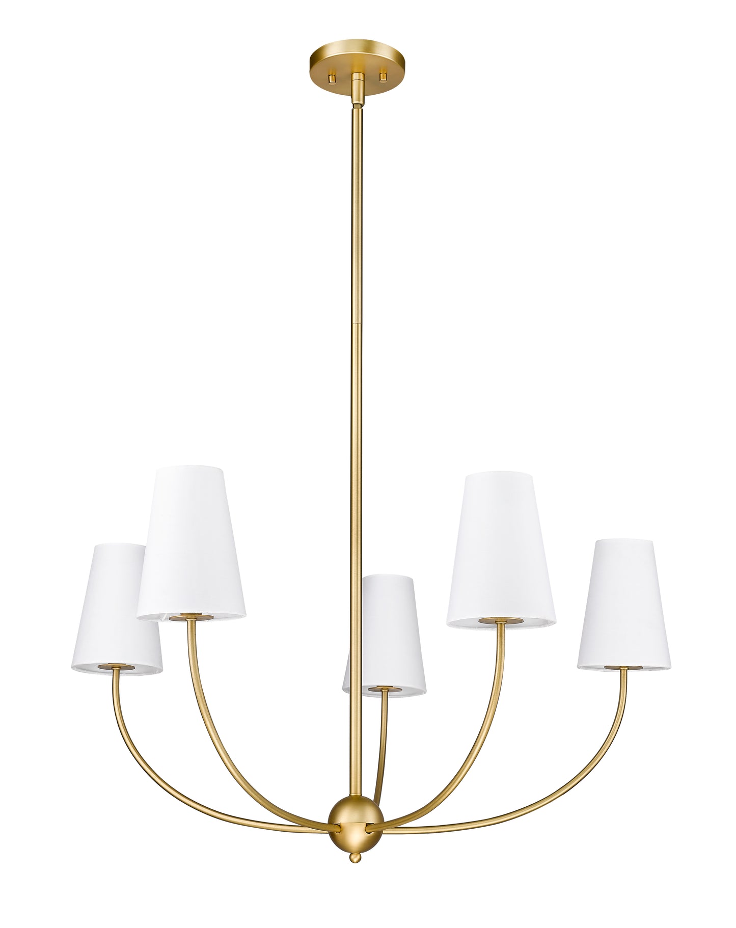 3040-32RB - Shannon 5 Light 32" Chandelier - Rubbed Brass