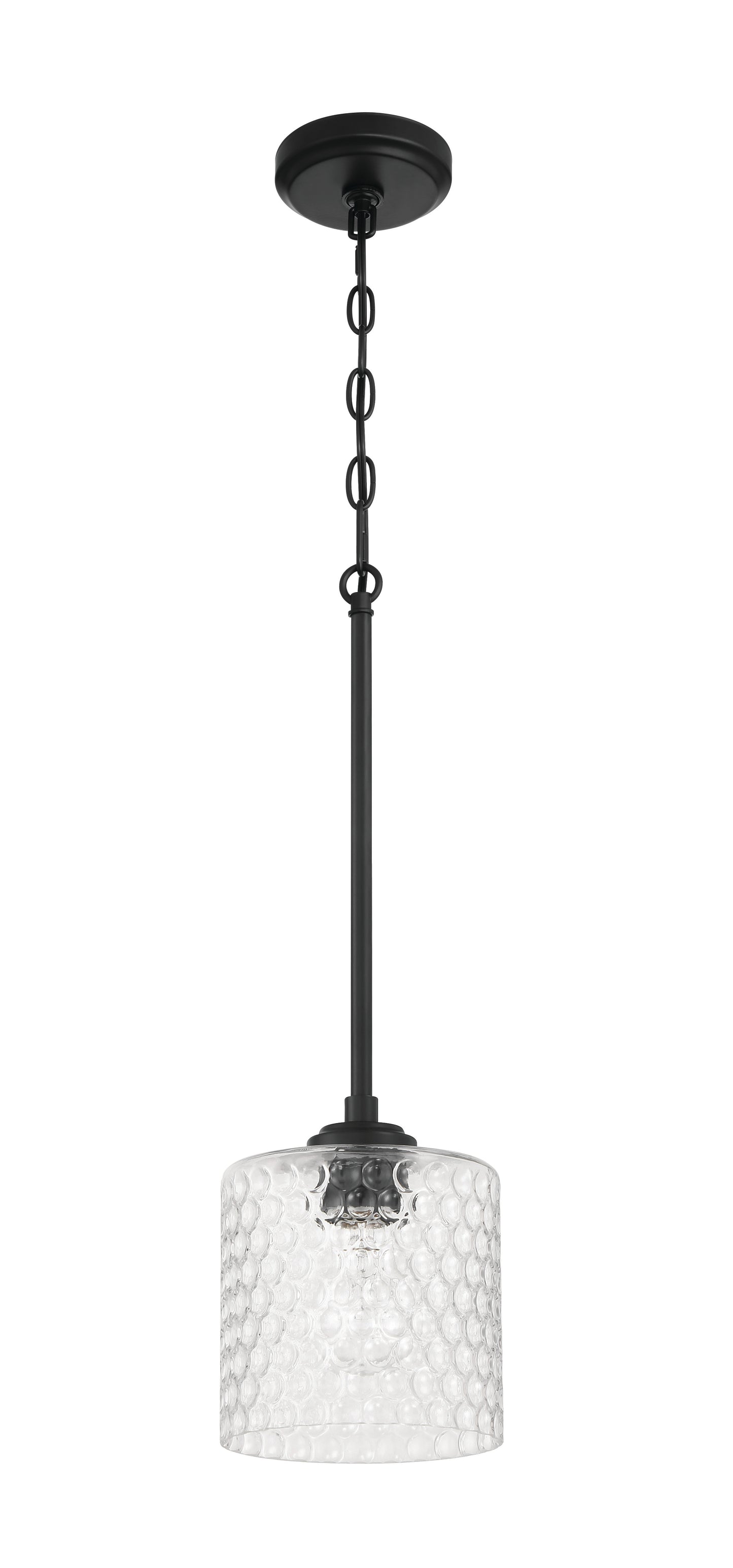 60591-FB - Claire 1 Light 6.5" Wide Mini Pendant - Flat Black