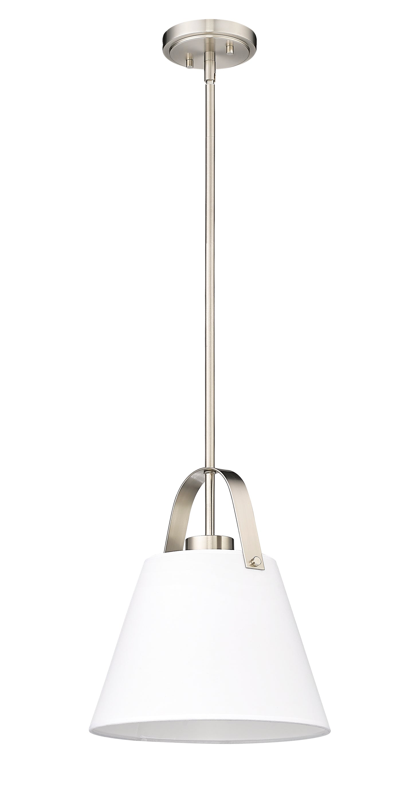 743P12-BN - Z-Studio 1 Light 12" Pendant - Brushed Nickel