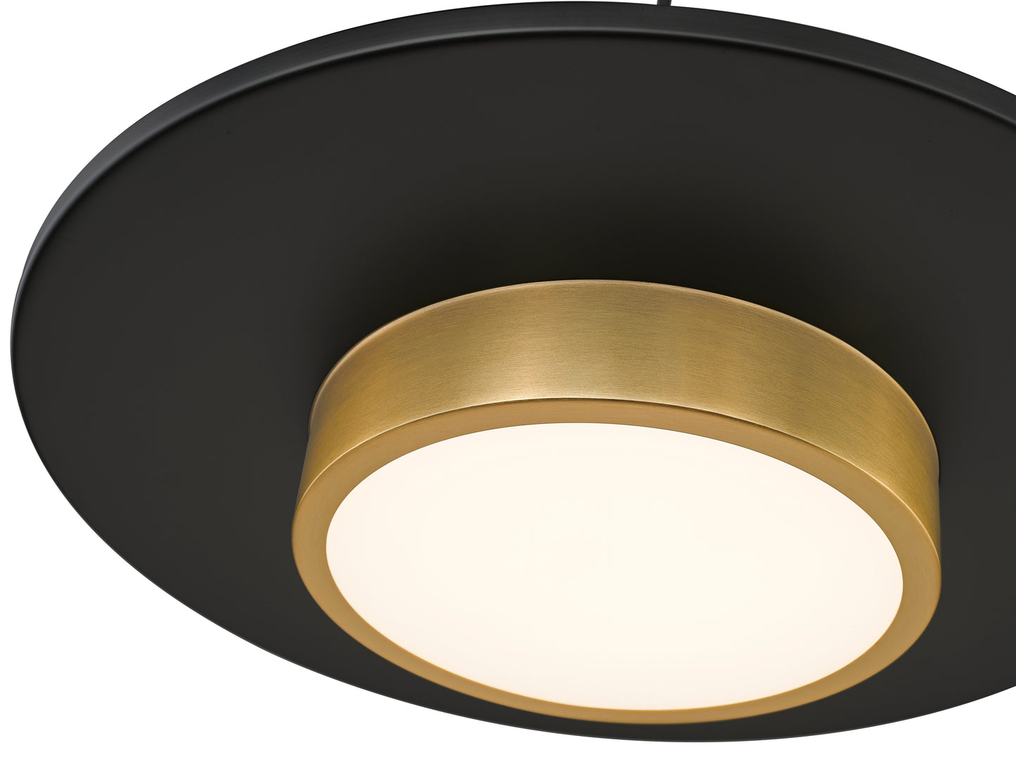 829P20-MB-MGLD-LED - Ludo 1 Light 20" Pendant - Matte Black / Modern Gold