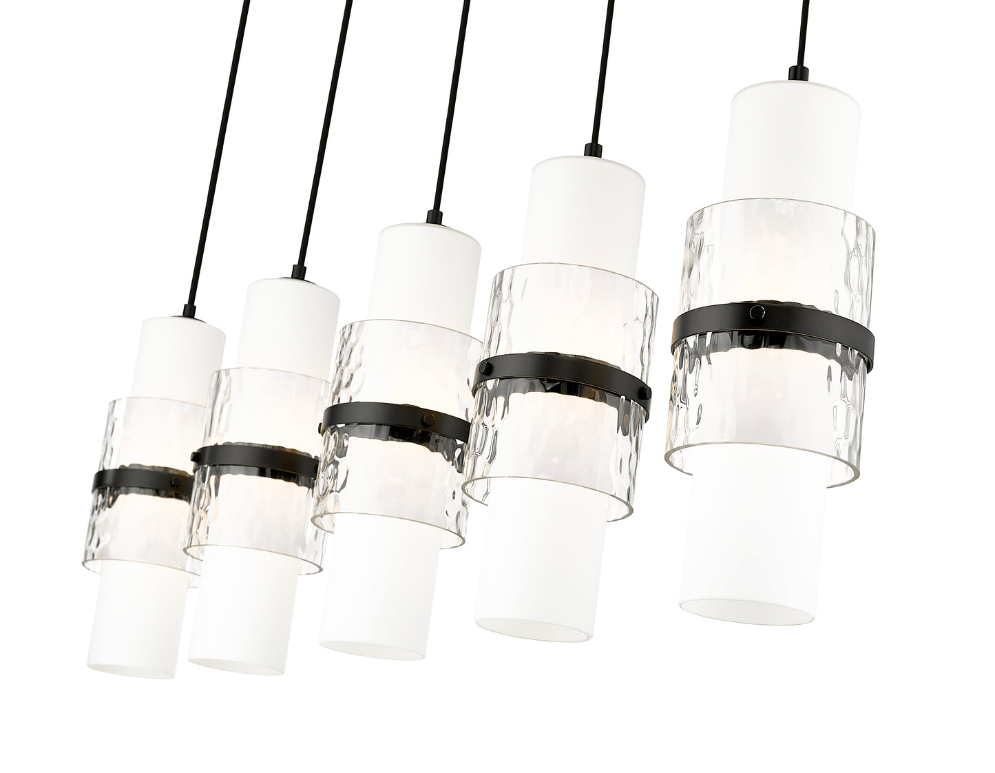 1946P-5L-MB - Cayden 5 Light Linear 42" Chandelier - Matte Black