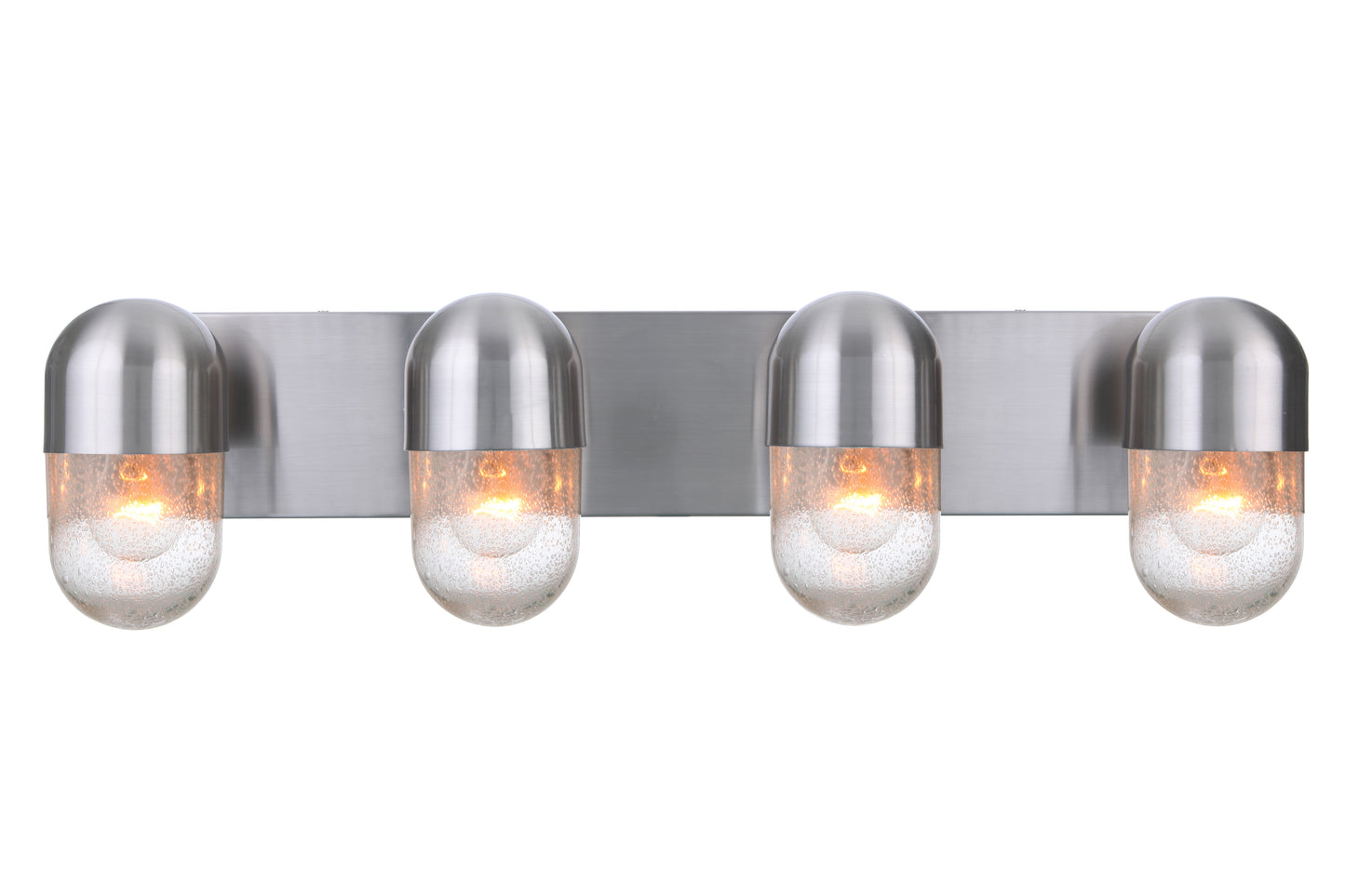 55004-BNK - Pill 4 Light 31" Wide Vanity Light - Brushed Nickel