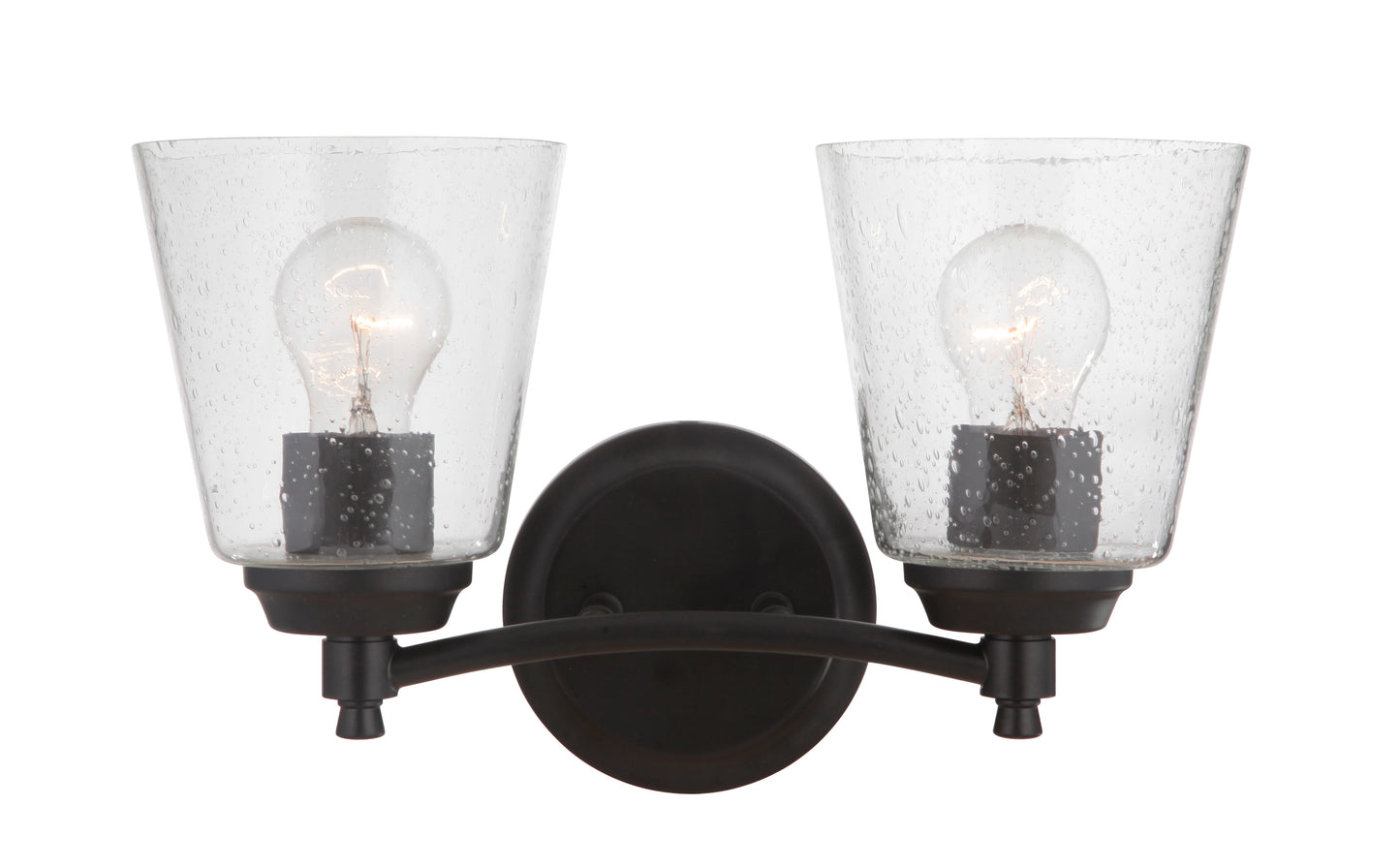 50202-FB - Tyler 2 Light 14" Wide Vanity Light - Flat Black