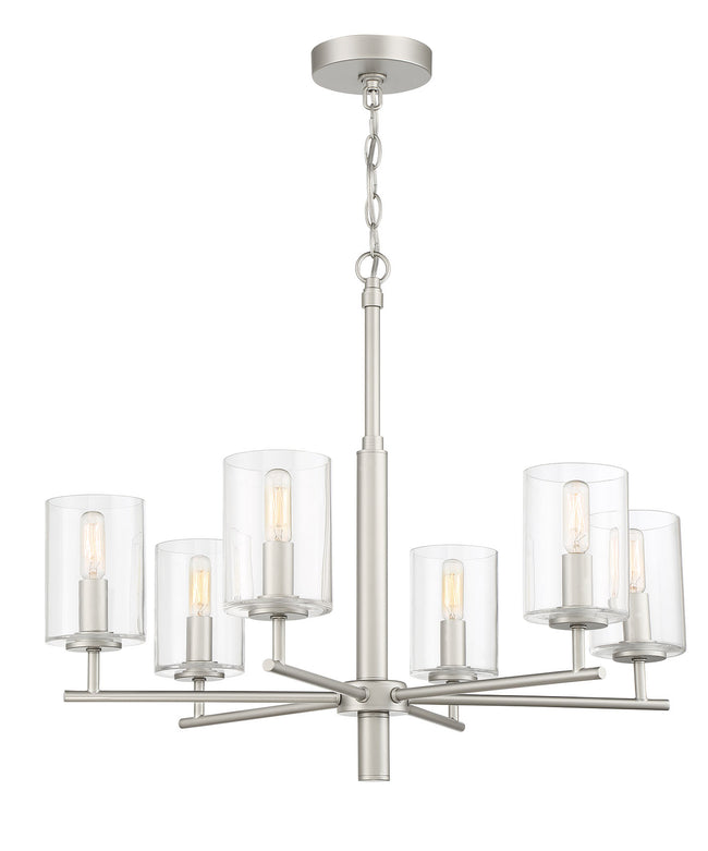 55626-SN - Hailie 6 Light 26" Wide Chandelier - Satin Nickel