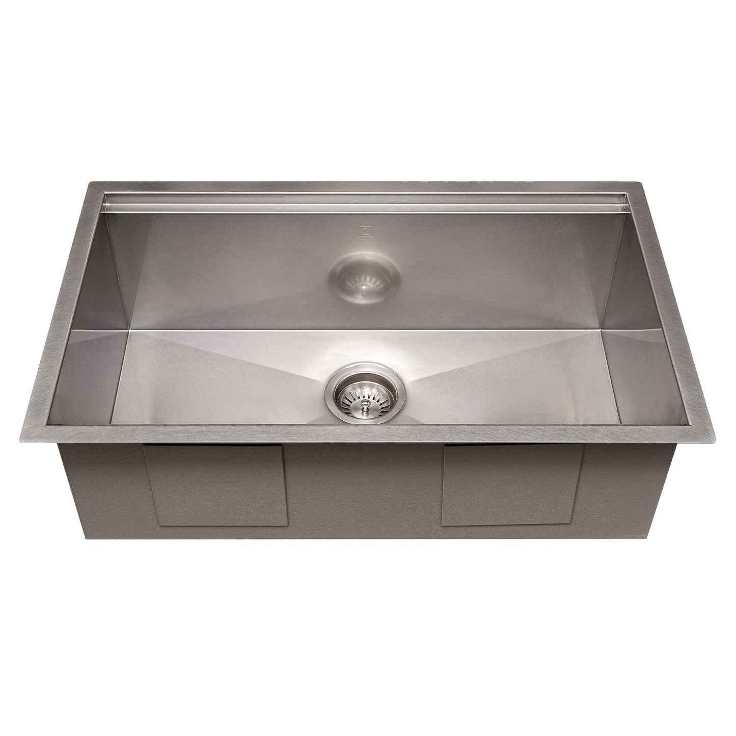 SLS-33S - 33" Garmisch Undermount Single Bowl Satin Stainless Steel Kitchen Sink with Bottom Grid and Accessories