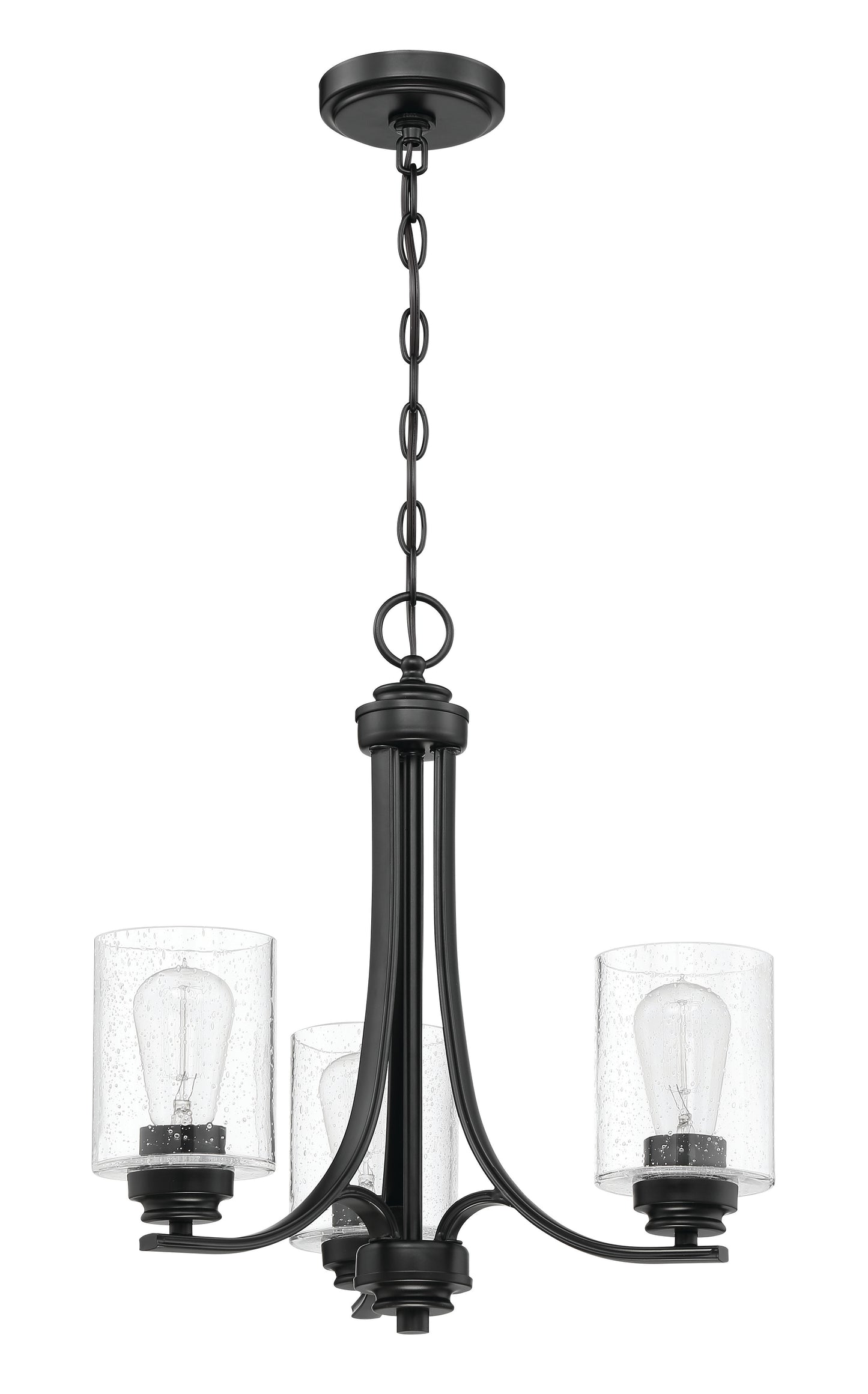 50523-FB - Bolden 3 Light 18" Wide Chandelier - Flat Black