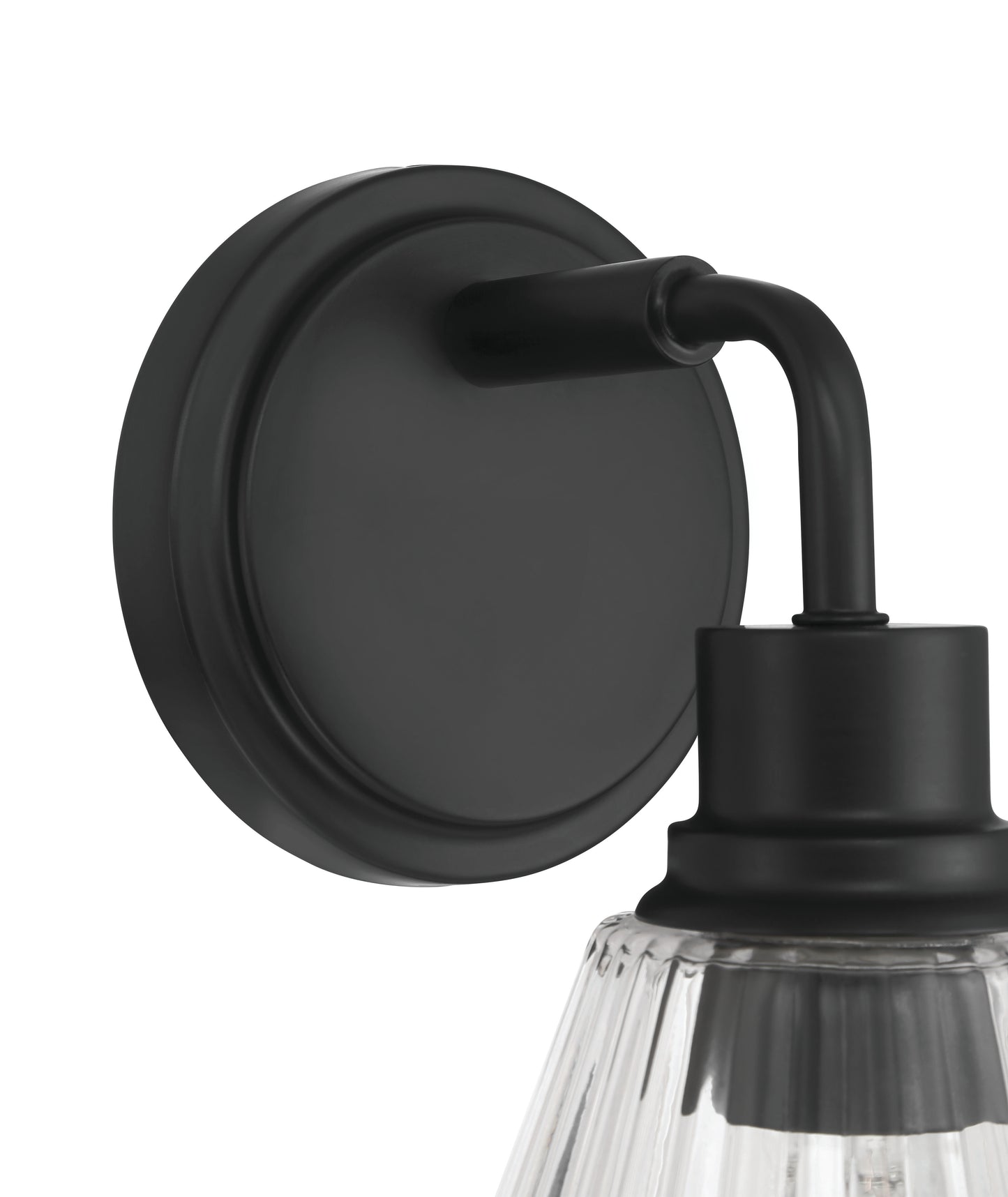 61101-FB - Pleated 1 Light 10.38" High Wall Sconce - Flat Black