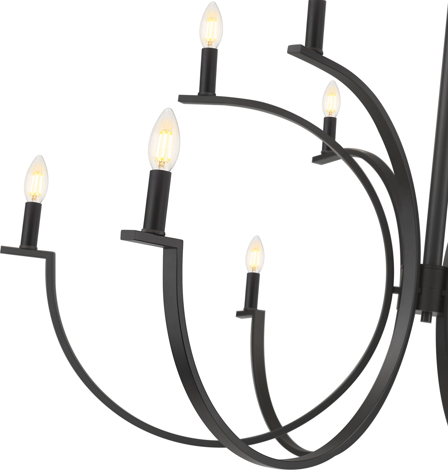 2016-12MB - Cordelia 12 Light 48" Chandelier - Matte Black