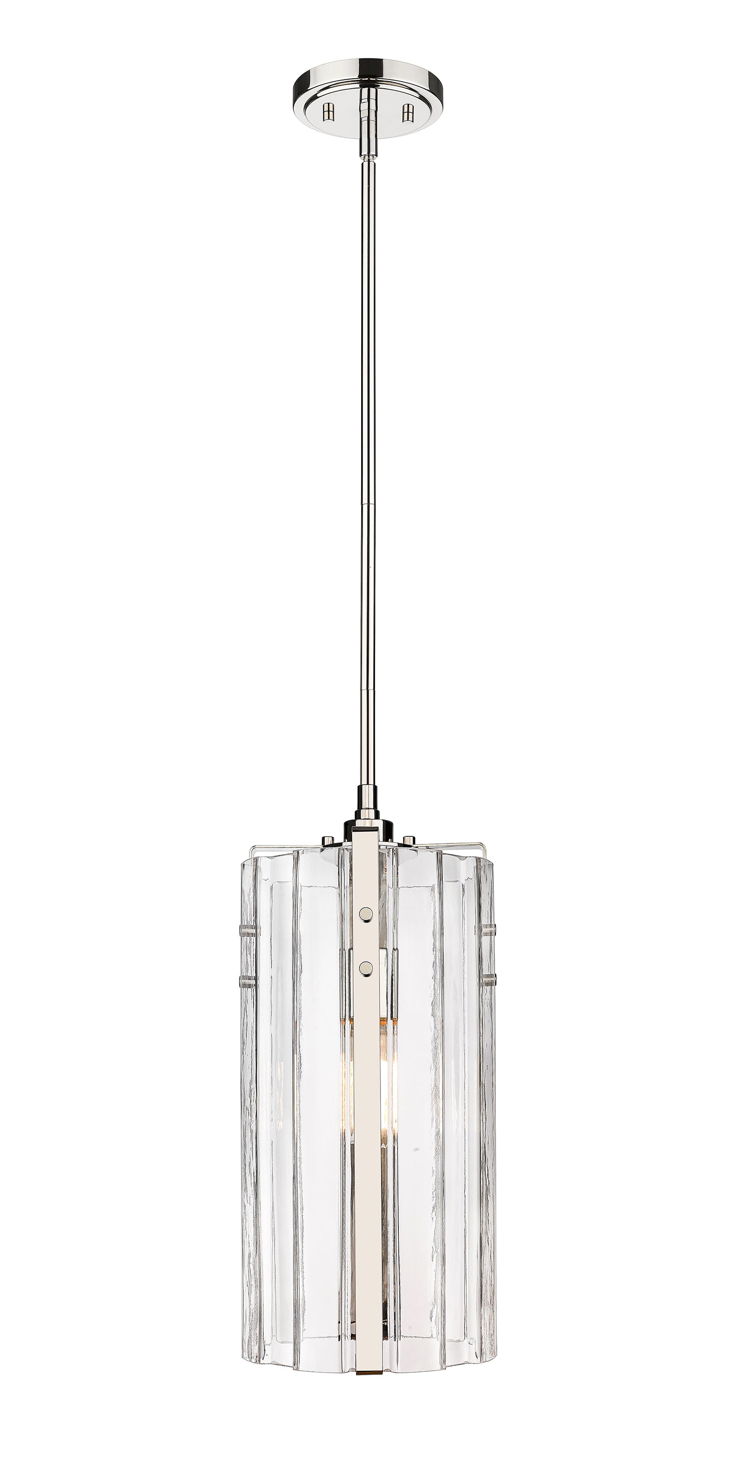 3036P8-PN - Alverton 1 Light 8" Pendant - Polished Nickel