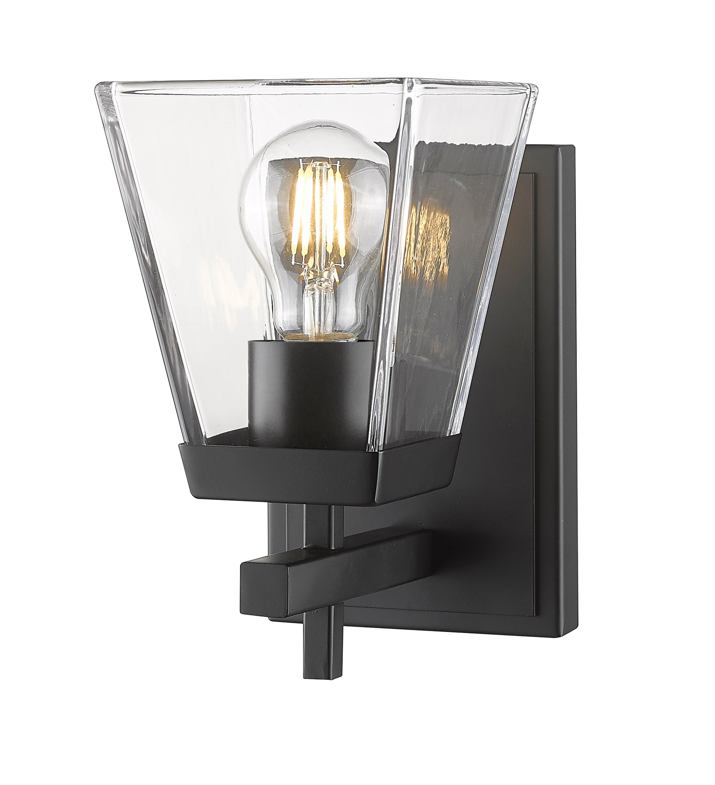 819-1S-MB - Lauren 1 Light Wall 8" Sconce - Matte Black