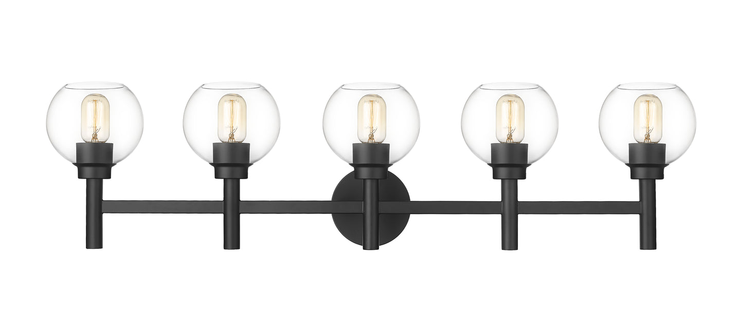 7502-5V-MB - Sutton 5 Light 40" Vanity - Matte Black
