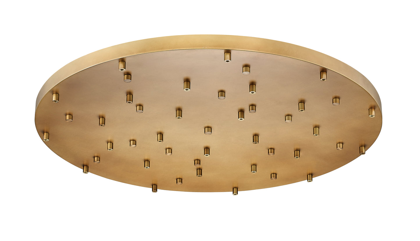 CP3627R-RB - Multi Point Canopy 27 Light Ceiling 36" Plate - Rubbed Brass