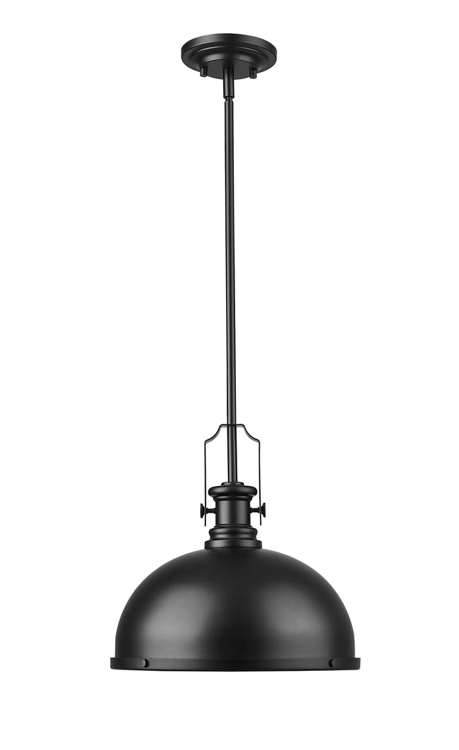 725P12-MB - Melange 1 Light 13" Pendant - Matte Black