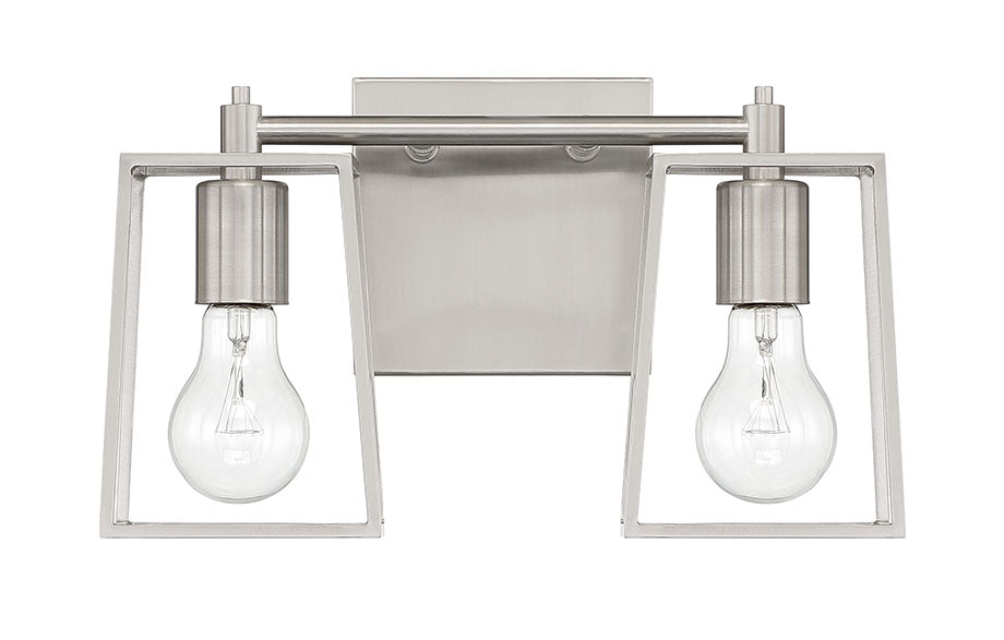 12113BNK2 - Dunn 2 Light 13.25" Wide Vanity Light - Brushed Nickel