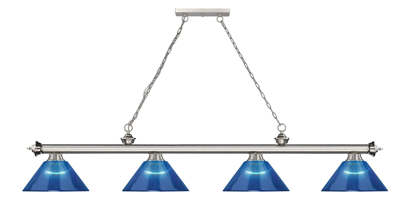 2306-4BN-ARDB - Cordon 4 Light 81" Billiard - Brushed Nickel